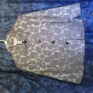 Sag Harbor Gray Floral Blazer